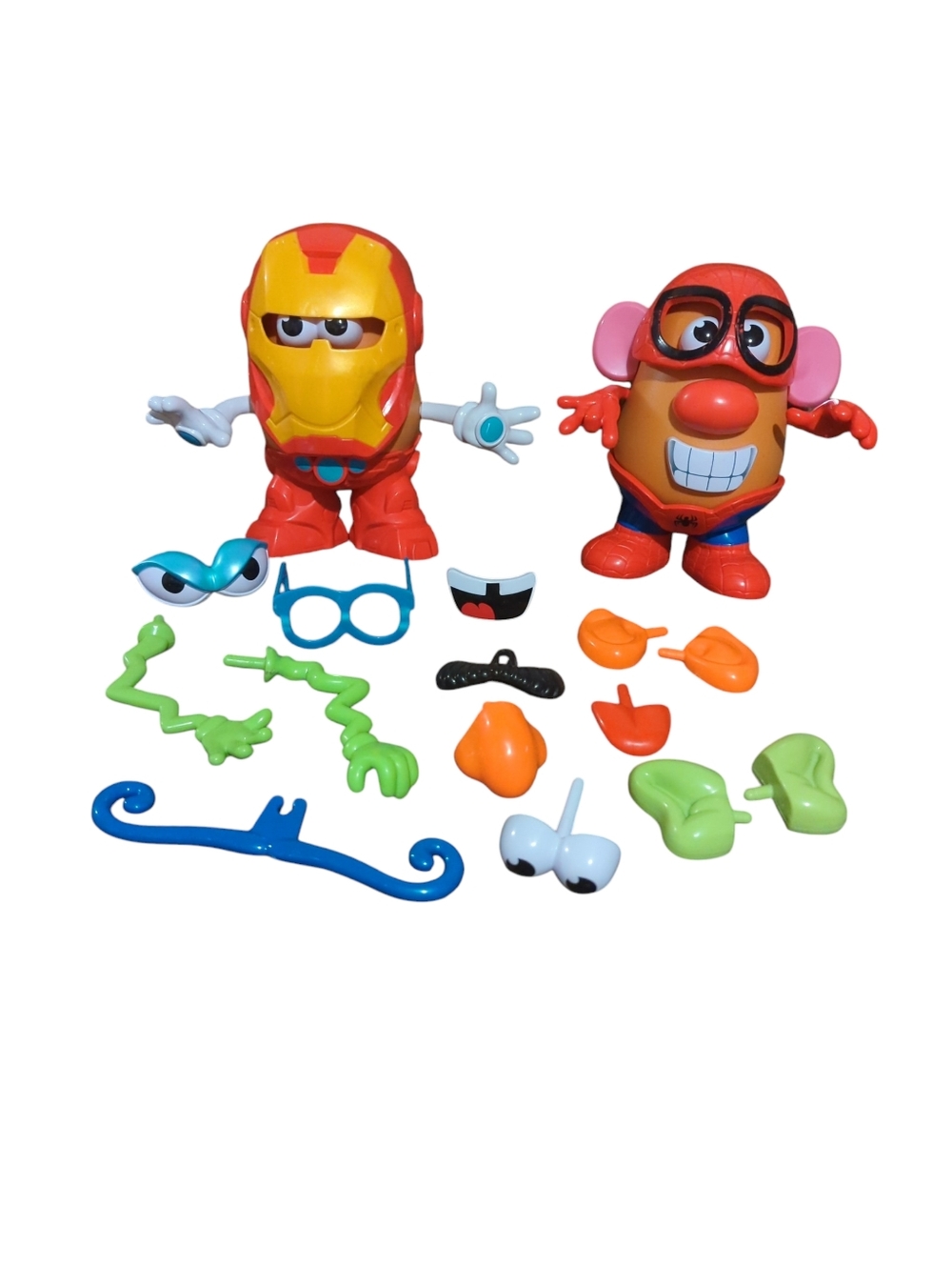 Playskool 2017 Mr. Potato Head Marvel Spider-Man vs. Iron Man Set 30pcs.